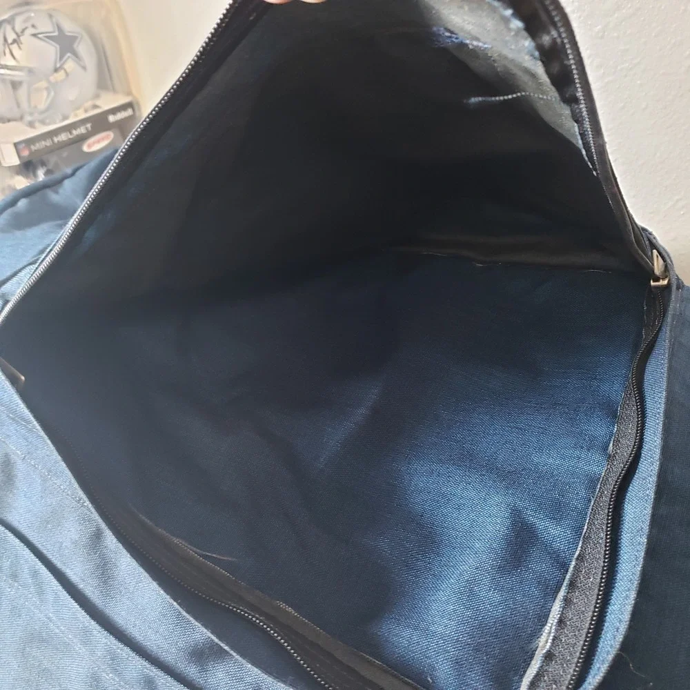 Vintage Kelty Soft Pack Duffle Bag Navy Blue Travel‎ Pack Expandable Luggage